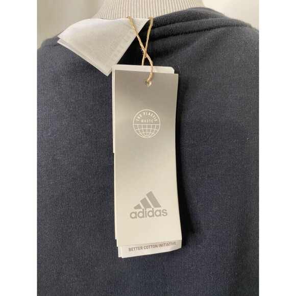 Adidas Men’s Sweatshirt Black Long Sleeve Embroidered Crew Neck Size XXL - Picture 8 of 14